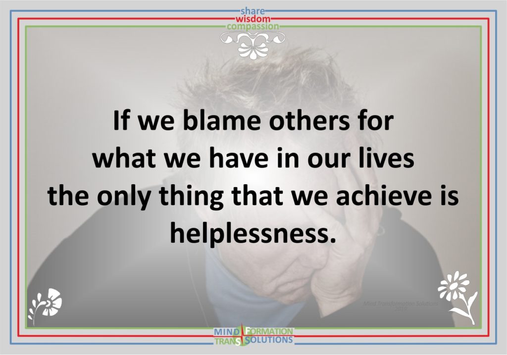 Blaming others